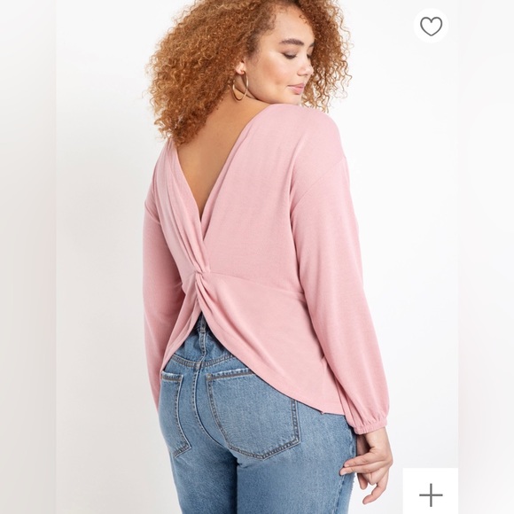 Eloquii size 26/28 white twist- back knit top NWT - Picture 6 of 7